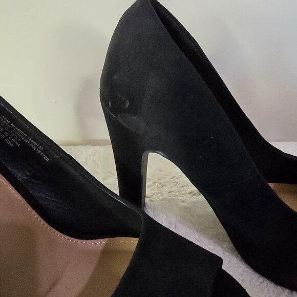 Torrid - 8 - Black Vegan Suede - Platform Peep Toe Heel - Picture 7 of 16